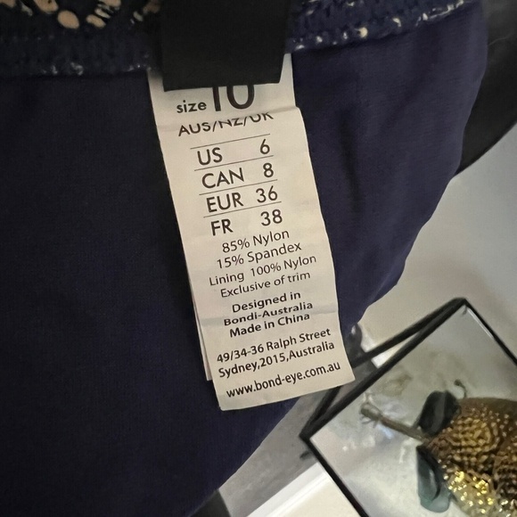 bond-eye australia high waisted navy gold bikini set US 6 - Picture 10 of 10